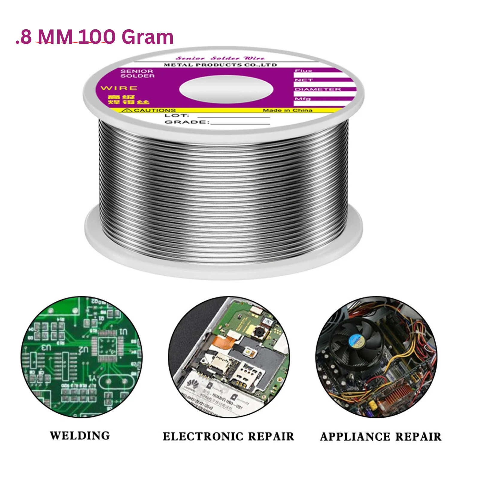 0.8mm Tin Lead Solder Wire Rosin Core Soldering Wire 100g