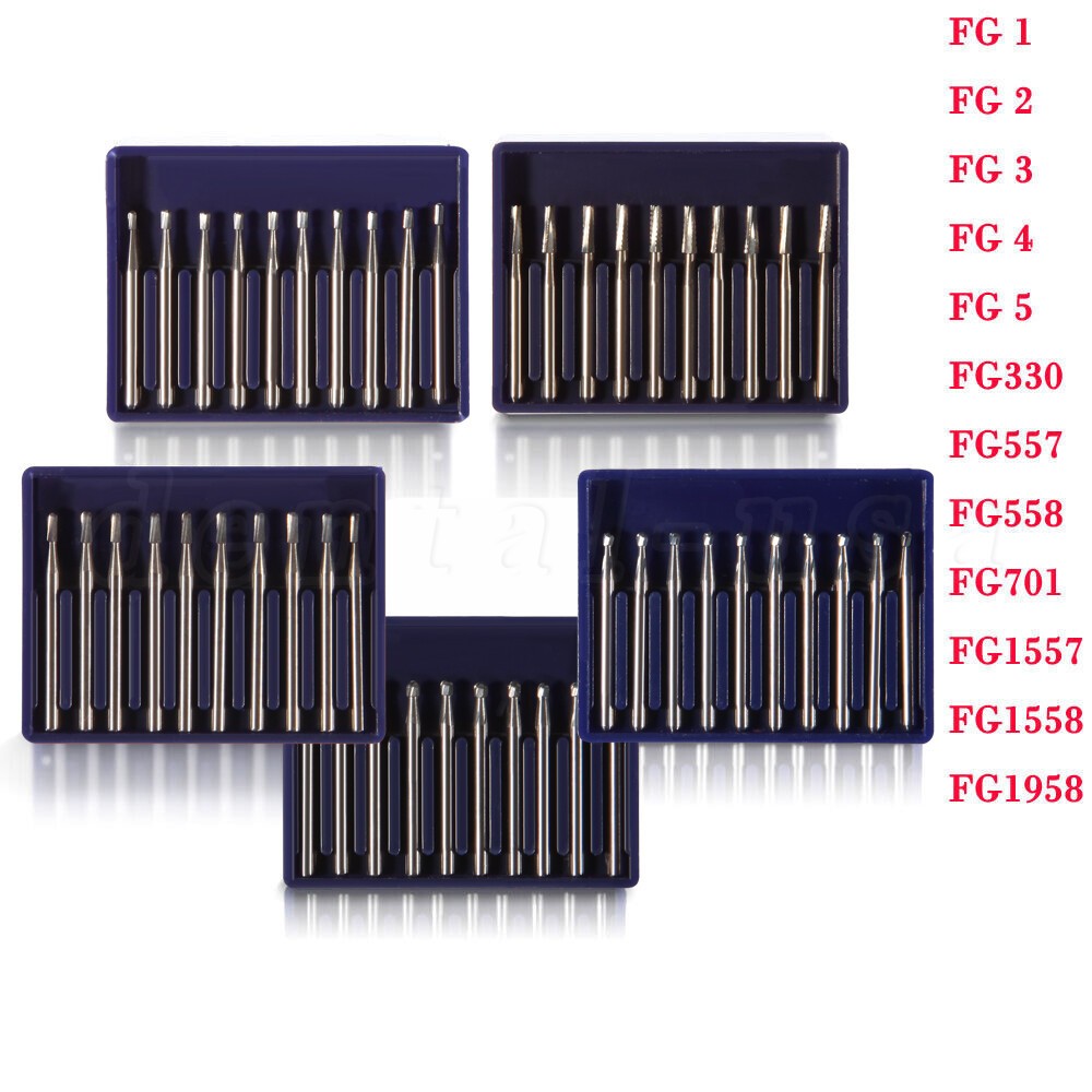 Dental Burs FG 330 557 701 Pear High Speed Tungsten Carbide Burr 19mm Midwest
