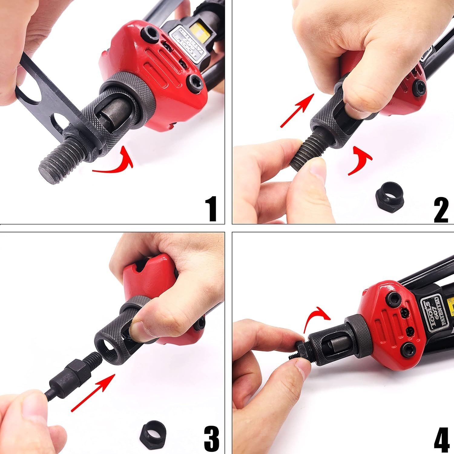 16”Hand Rivet Nut Tool,Professional Rivet Nut Setter Kit with 13 Mandrels