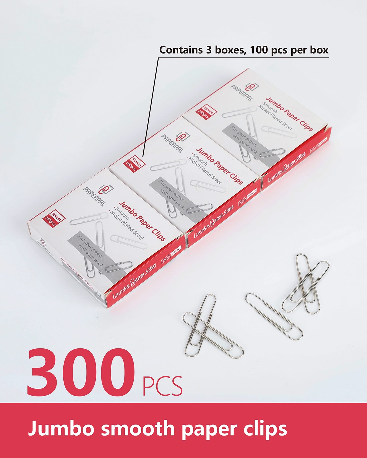 Paper Clips Smooth Paperclips For Office School Personal Use 300 Large