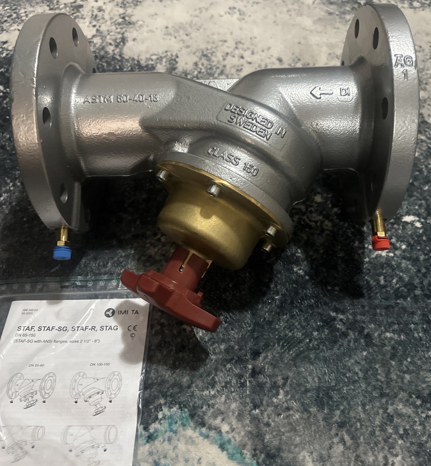 (NEW) 4” Flanged Balancing Valve—150# Class— Ductile Iron—ASTM 60-40-18 / 240604