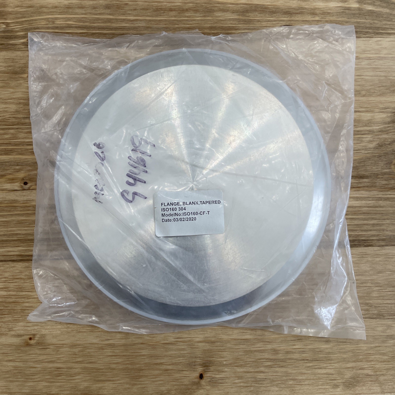 Flange, Blank, Tapered ISO160 304, Model No. ISO160-CF-T