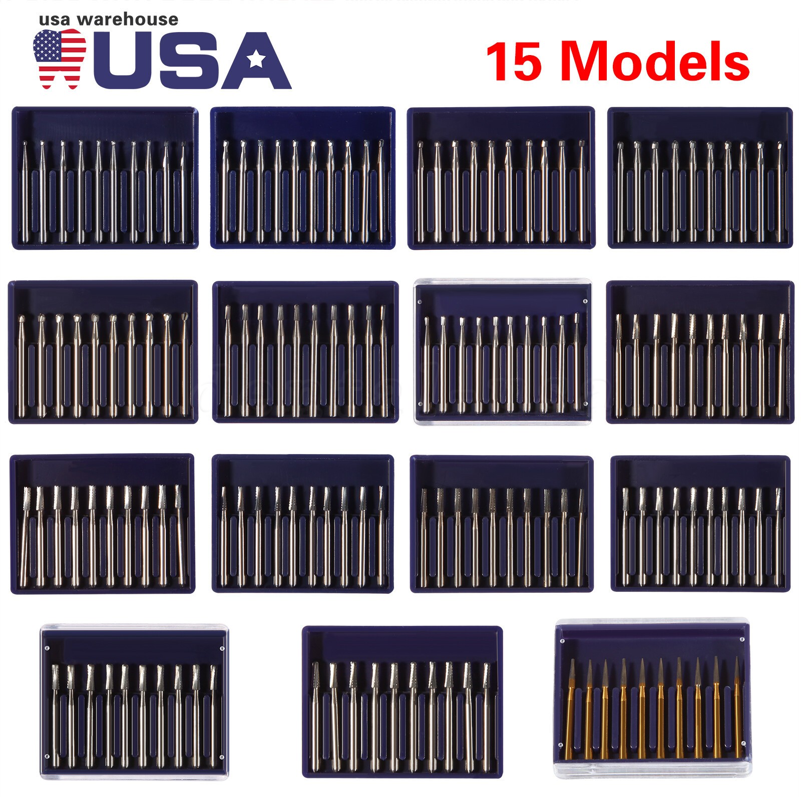 Dental Burs FG 330 557 701 Pear High Speed Tungsten Carbide Burr 19mm Midwest