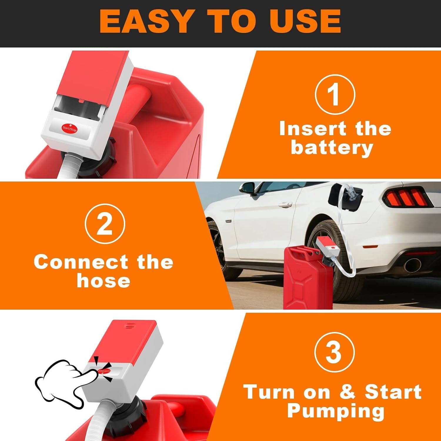 Automatic Fuel Transfer Pump with Auto-Stop & 51” Hose – Fast & Safe Refueling