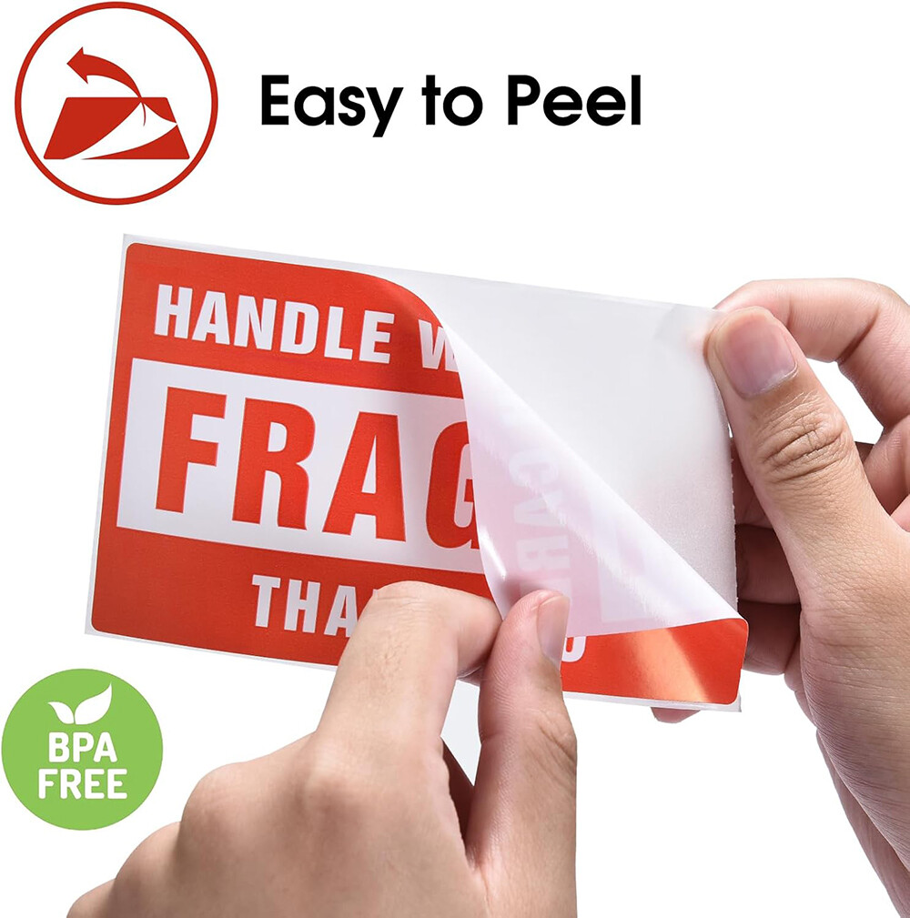 3″ x 5″ Fragile Stickers Fragile Labels Handle with Care Self Adhesive 500/Roll