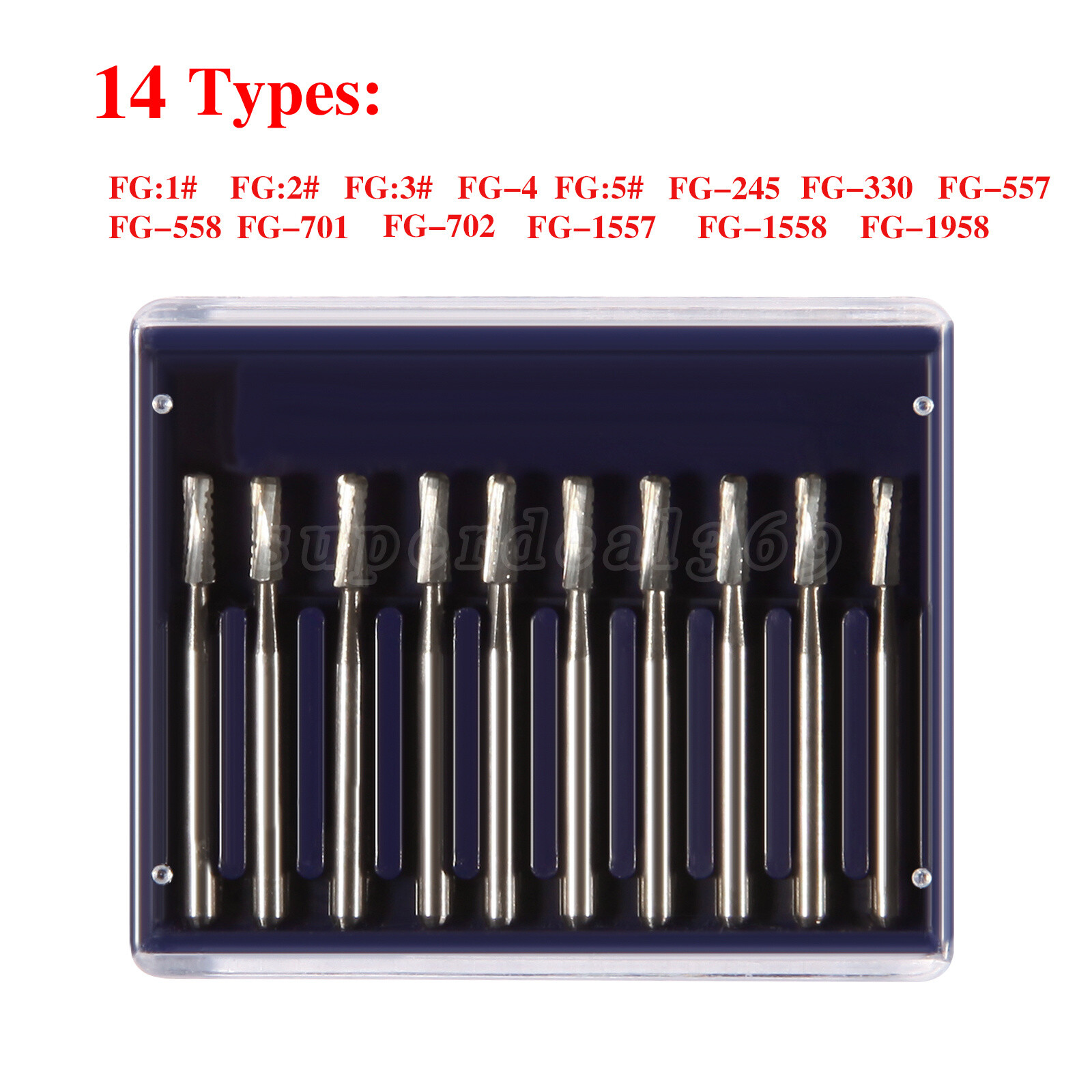 10-50 PCS Dental Carbide Tungsten Steel Burs Drills FG For High Speed Handpiece