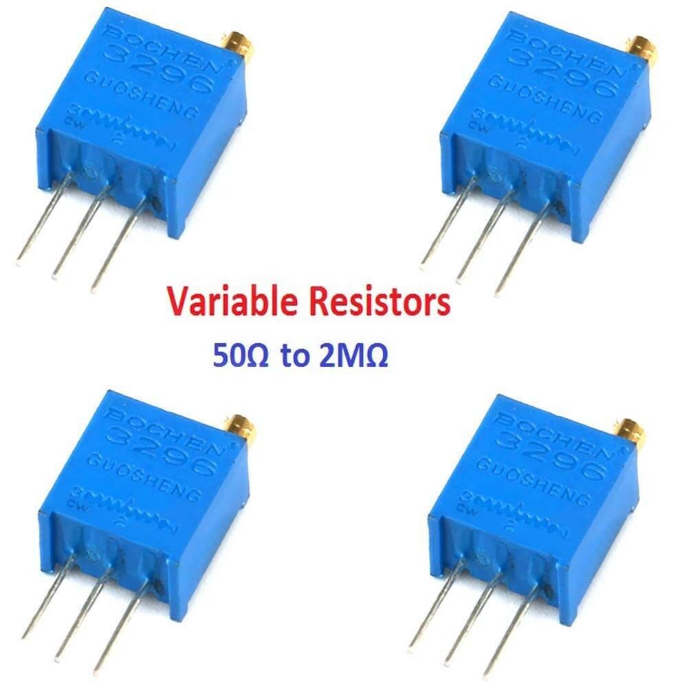 3296W Precision Multiturn Variable Resistors Potentiometer Trimmer (100Ω to 2MΩ)