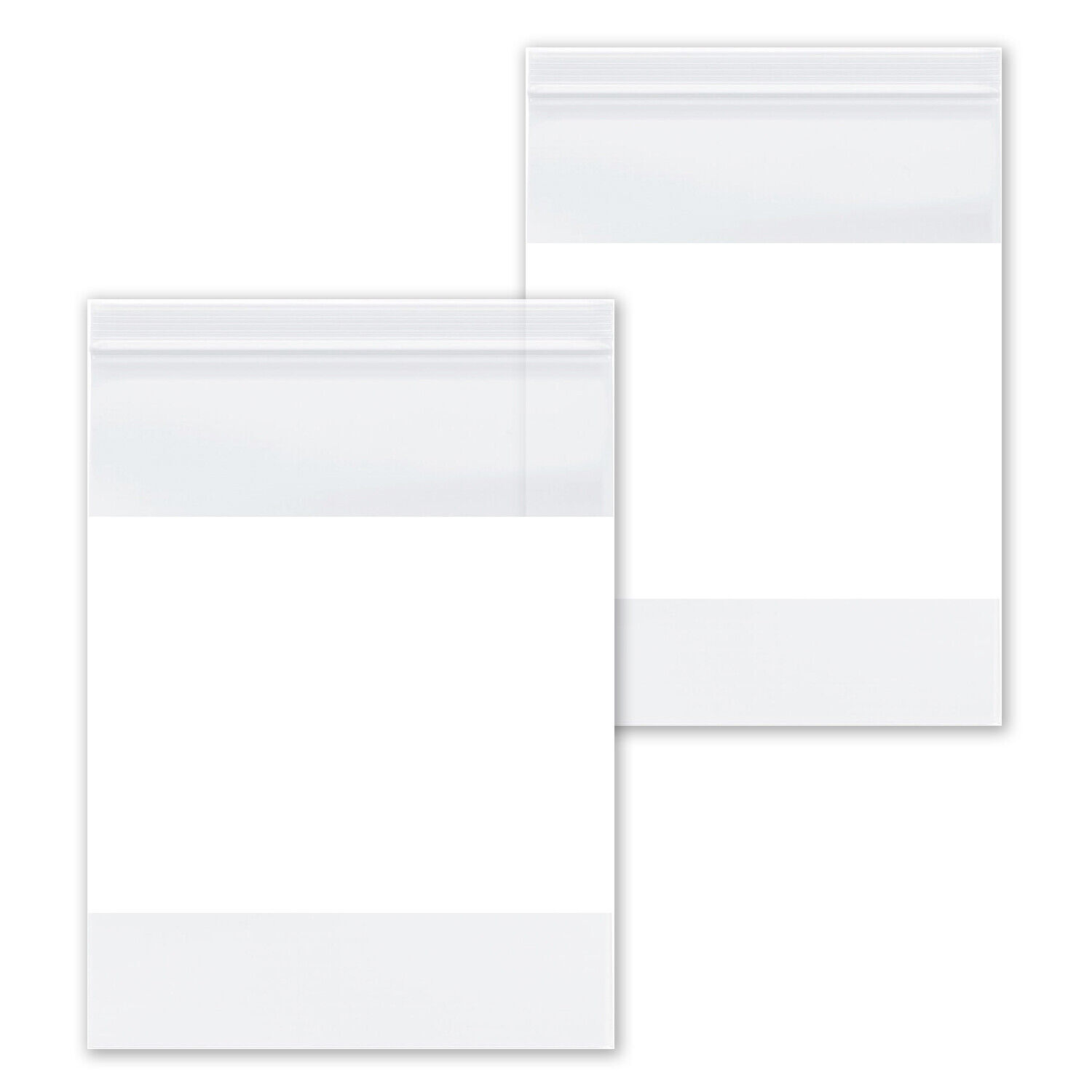 1000 Clear Reclosable Plastic Top Zip Lock Bags With White Block 3″ x 5″-4 Mil