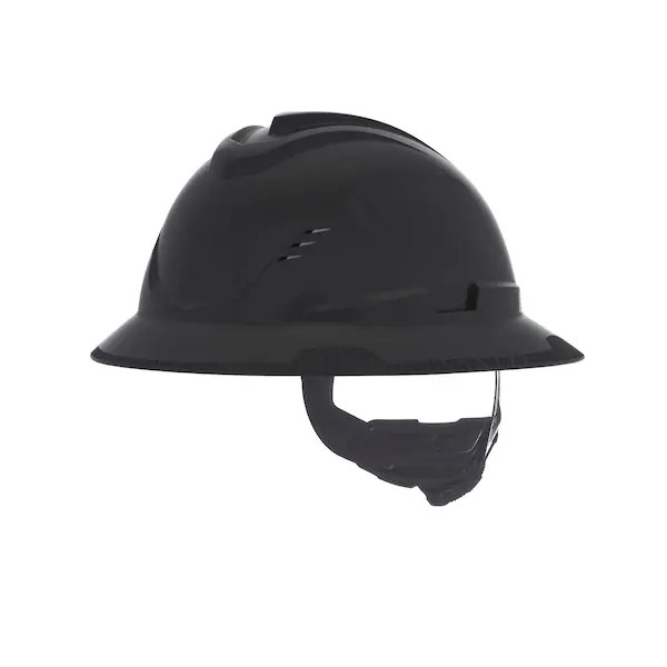 Msa Safety V-Gard C1 Full Brim, Vented, Fas-Trac III, Type 1, Class C, Black