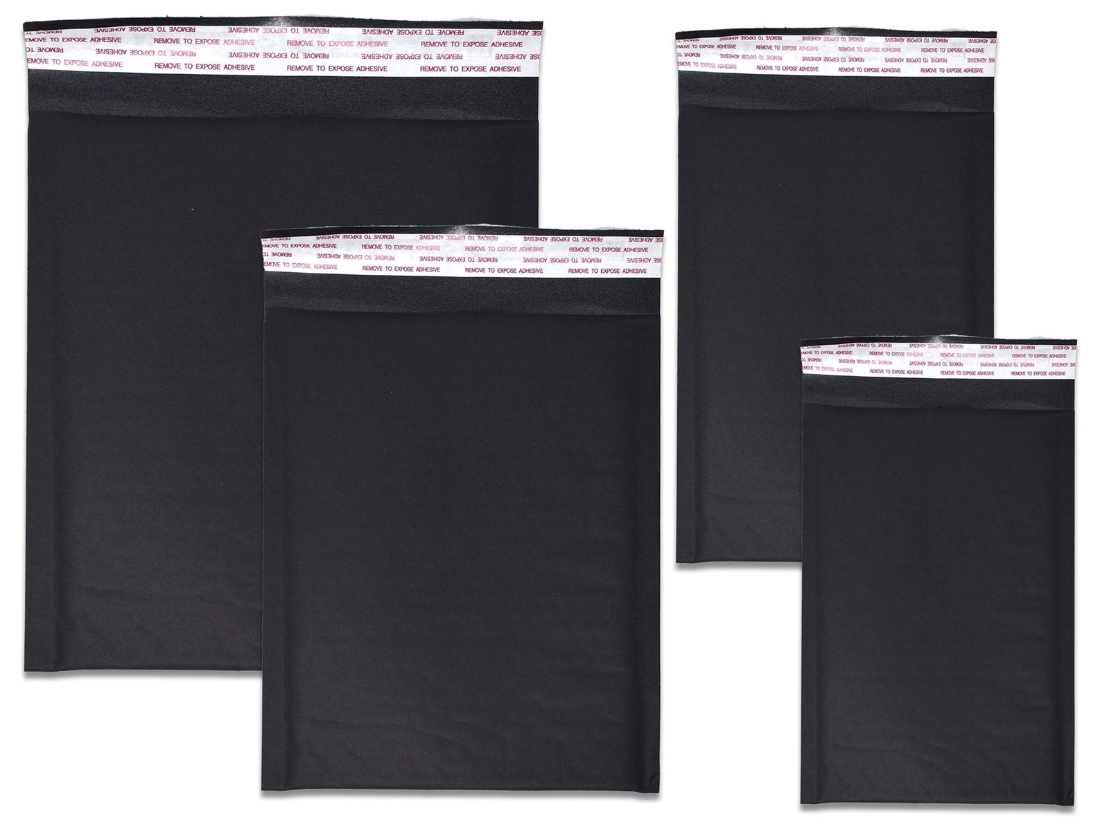 4×8, 5×9, 6×10, 8×12 Black Matte Kraft Bubble Mailers! Colorful Unique Quality P