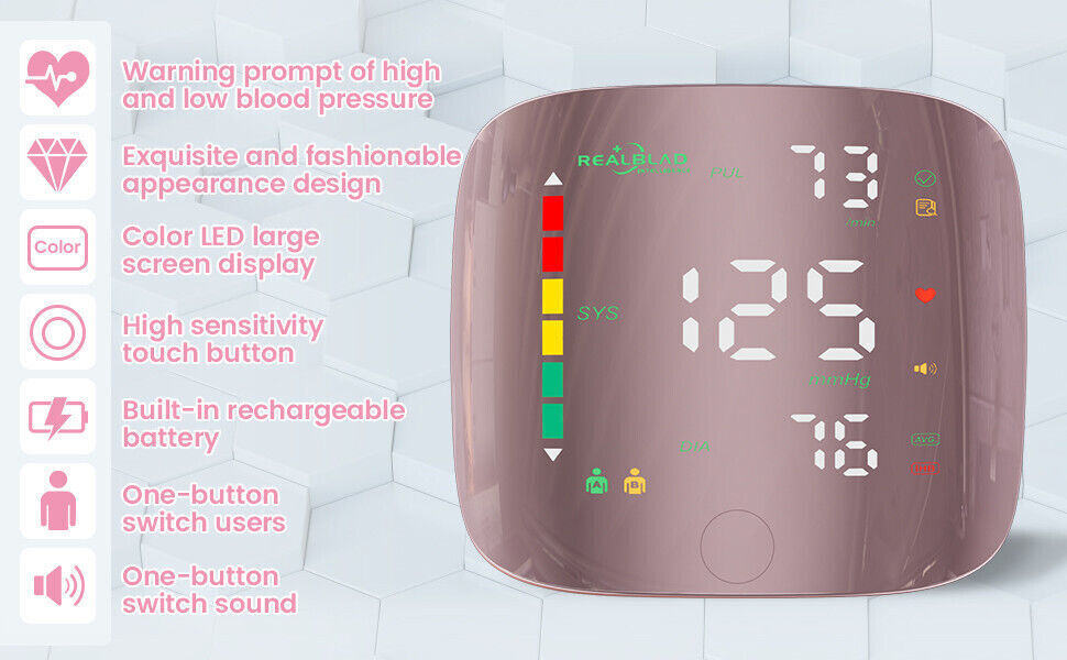 LED Digital Wrist Blood Pressure Monitor BP Cuff Gauge Test Machine
