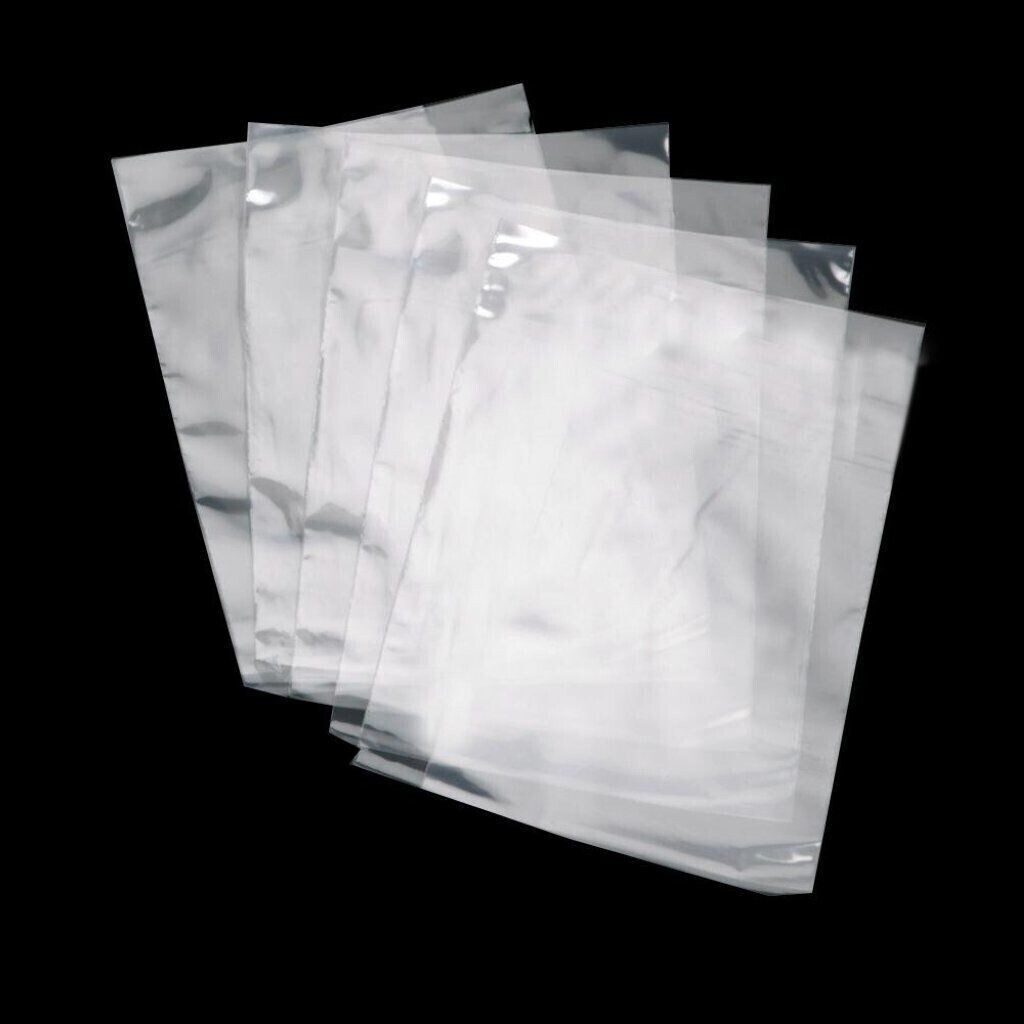 2-Mil Clear Poly Bags Flat Open Top Plastic Packaging Packing Multiple Sizes