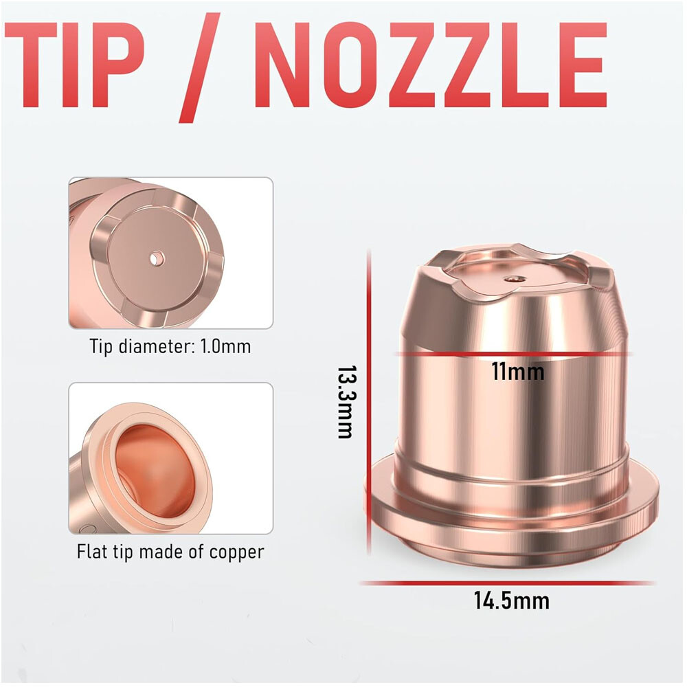 IPT40 Plasma Torch Consumables Set Tip Electrode For CUT-55DS Pro CUT-65DS Hot