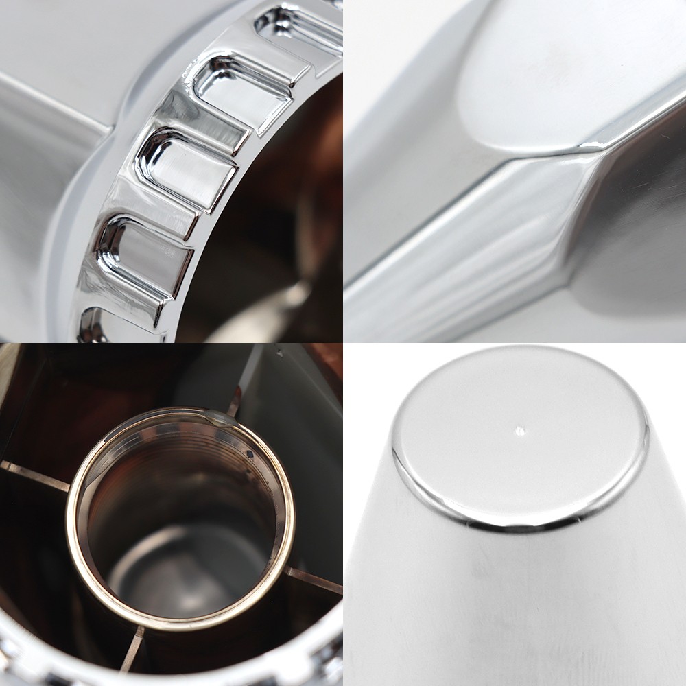 Screw 33mm×2 7/8″ Universal Truck Wheel Hub Covers Chrome 60pcs,Plastic Hubcaps
