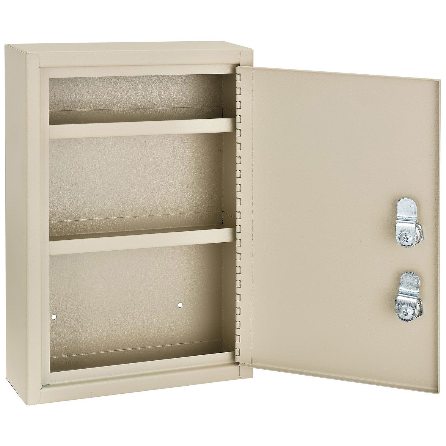 Medical Security Cabinet 8″W x 2-5/8″D x 12-1/8″H Dual Key Locks Beige