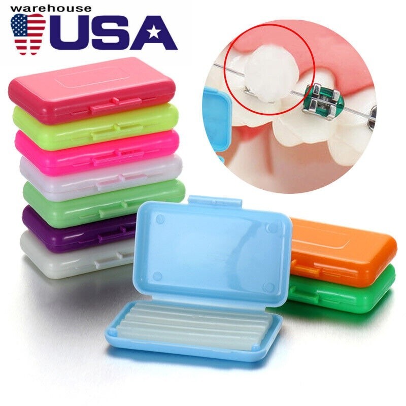 100Packs Dental Orthodontics Ortho Wax For Braces Gum Irritation 10 Fruit Scent