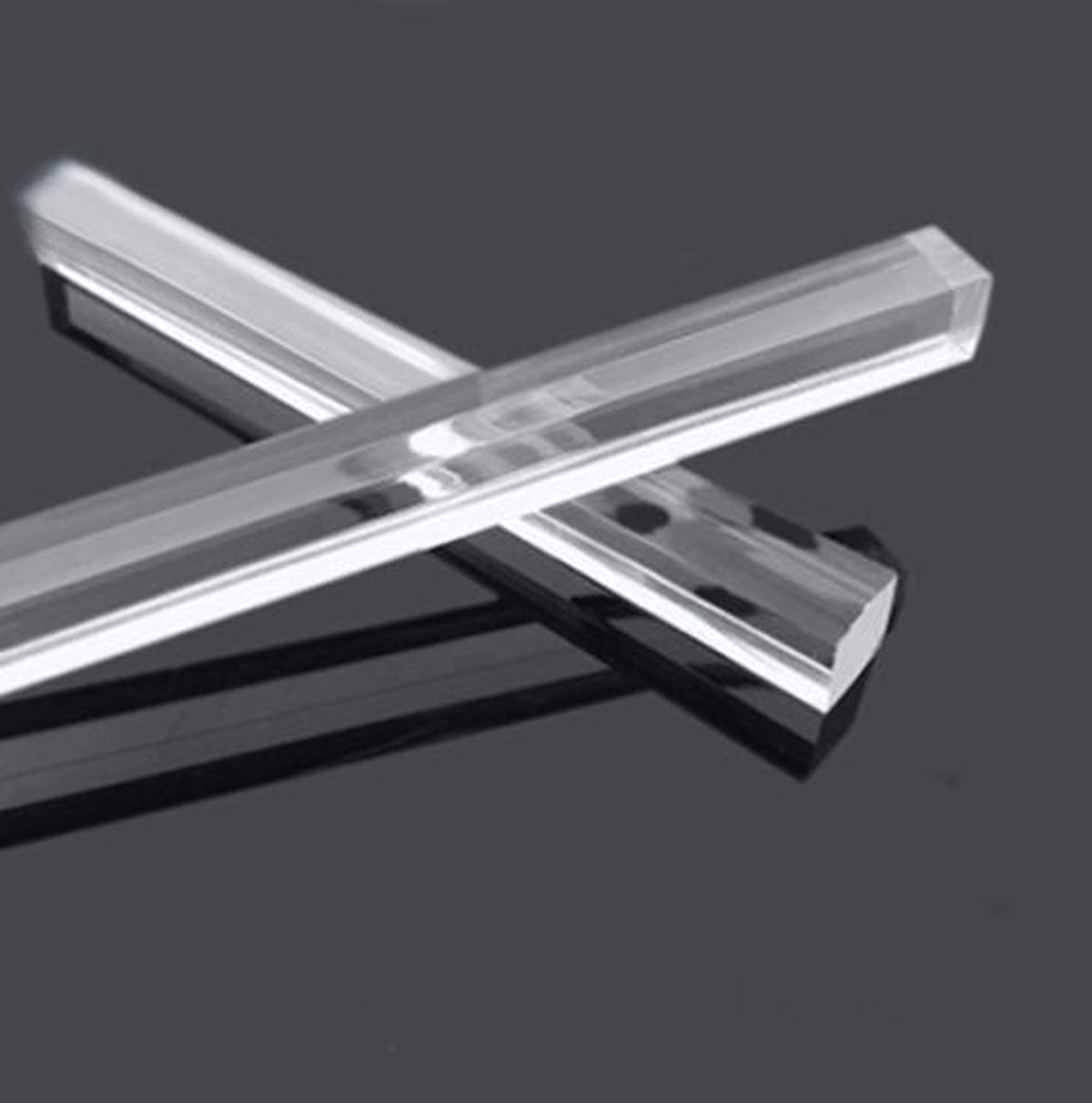 Square 24pcs Clear Acrylic Plexiglass Rod Bar 3 ±10% x 3mm ±10% 250mm Long