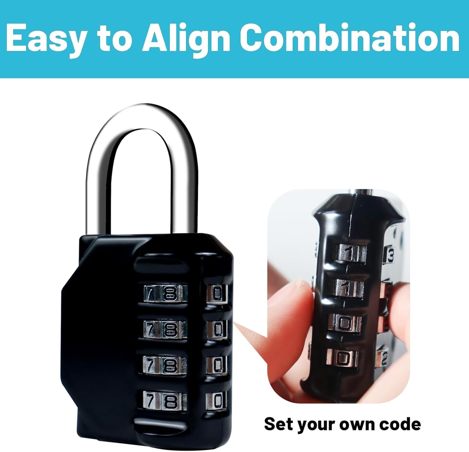 Resettable Portable Combination Padlock – Versatile Security for Outdoor Storage