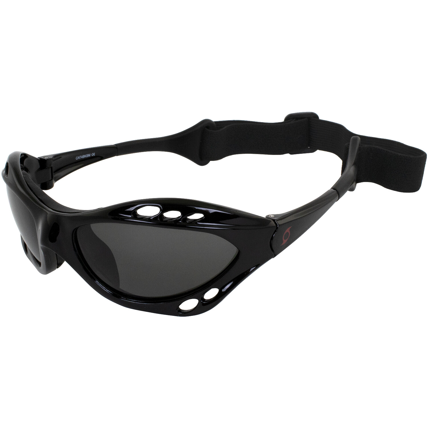 Hurricane Category-4 Polarized Goggles Black Padded Frame & Smoke Lenses