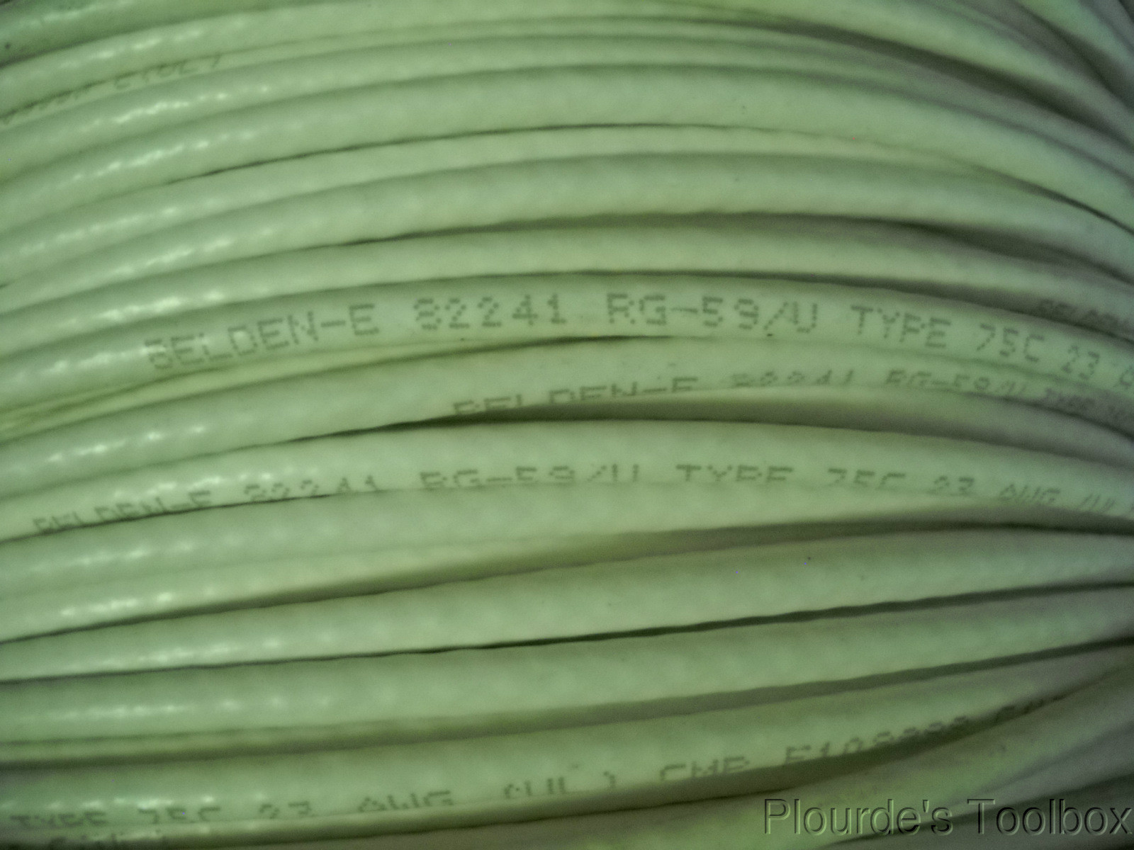 50′ Belden 82241 8771000 23 AWG Flamarrest Natural RG59/U 75 Ohm Coaxial Cable