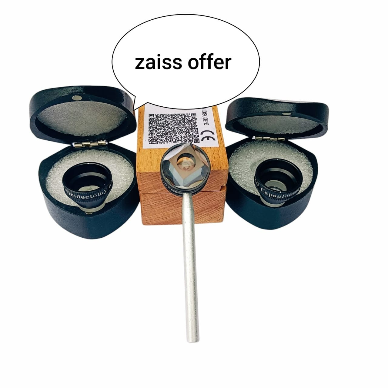 Dr Zaiss YAG Iridectomy & YAG Capsulotomy Lens with Free 4 mirror gonio lens