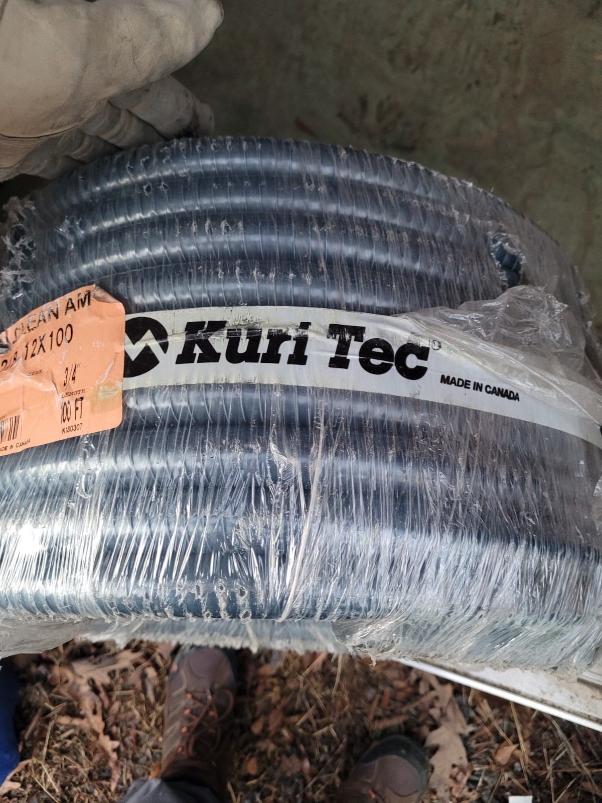 Kuri Tec K7218 12×100 Tube Tubing Hose 3/4″ x 100FT Blue Color Reinforced Sping