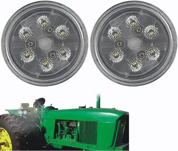 2x 30W Par36 Cab LED Work Lights Headlights For John Deere Case Ford New Holland