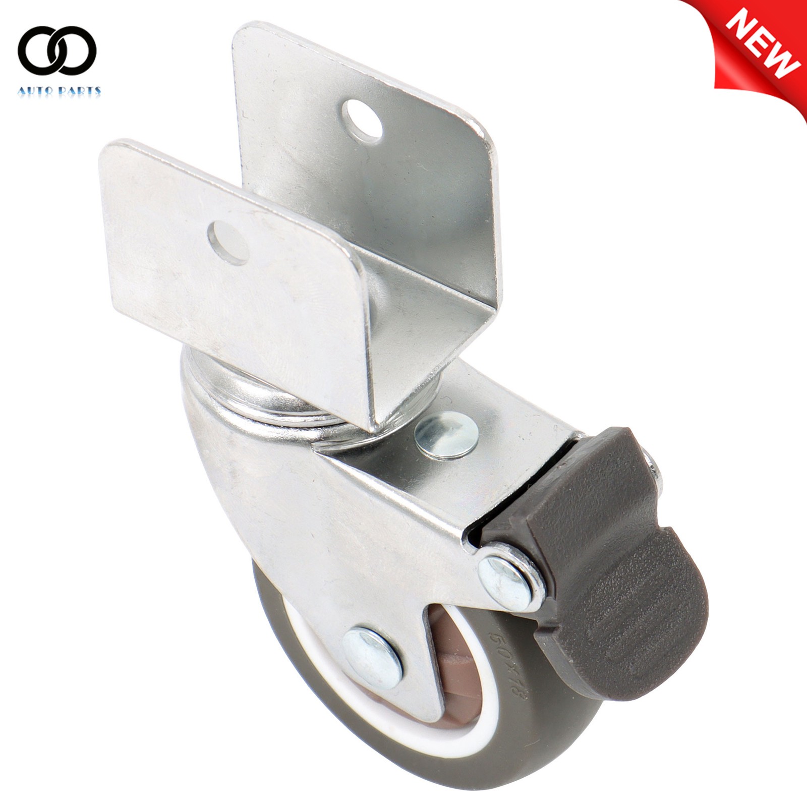 4PCS 2″ Swivel Caster Wheels with U Bracket (2 with brake&2 without) 360-Degree