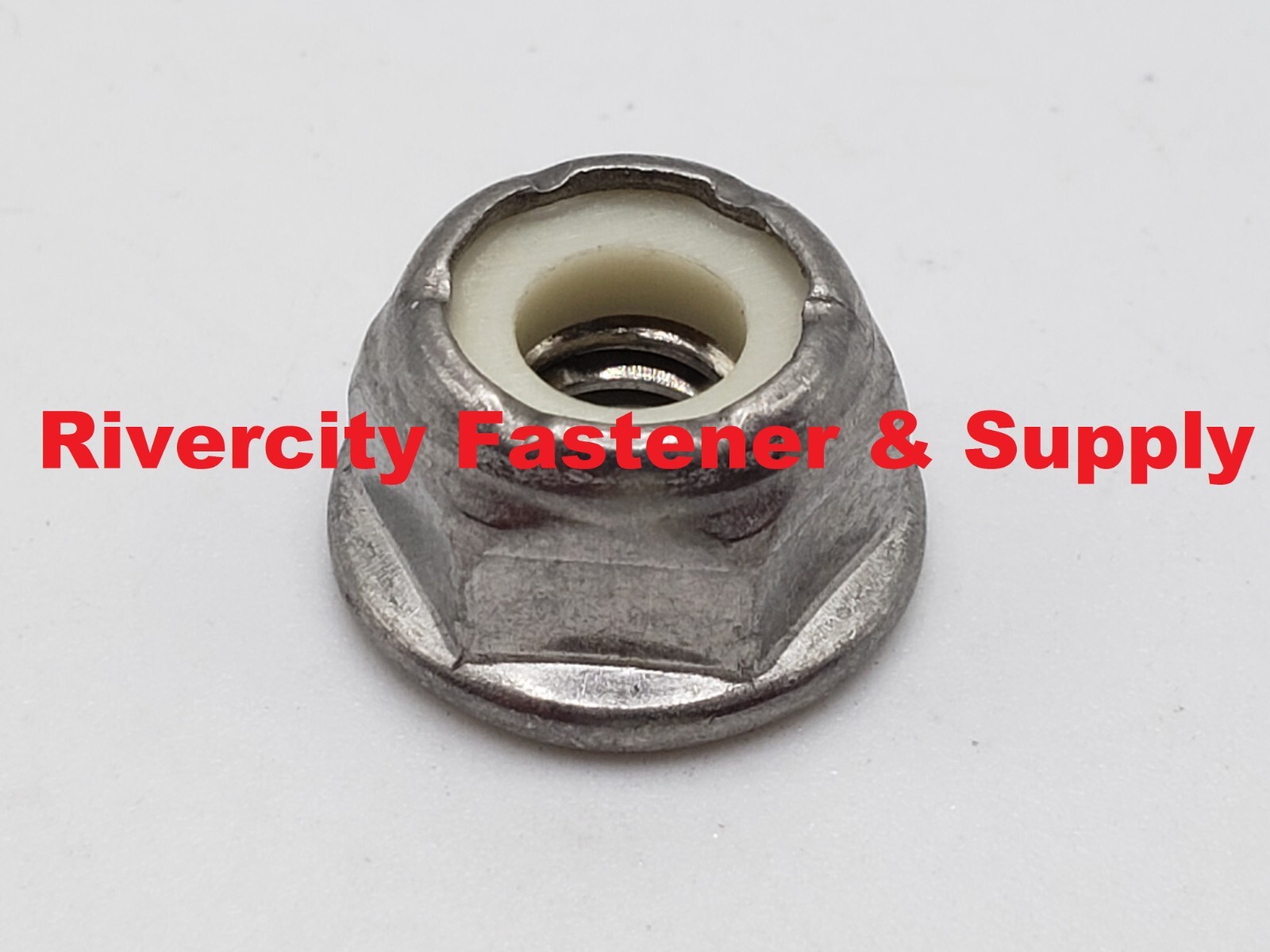 (50) 1/4-20 Stainless Flange Nylon Insert Lock Nuts 1/4×20 Nyloc Nylok Nylock