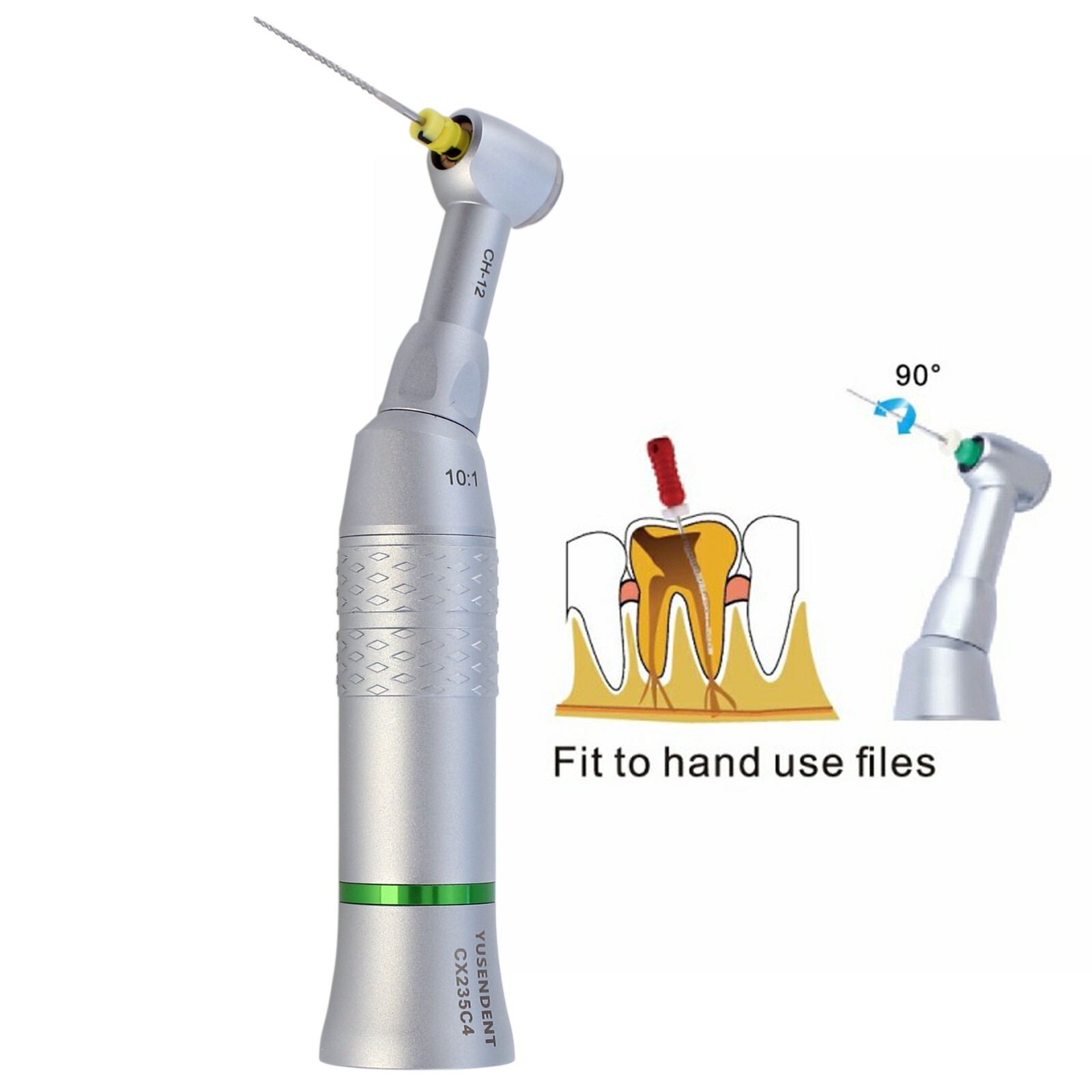 8:1 10:1 Endo Handpiece Endodontic Contra Angle TUL-8M LED Push Button Dentsply