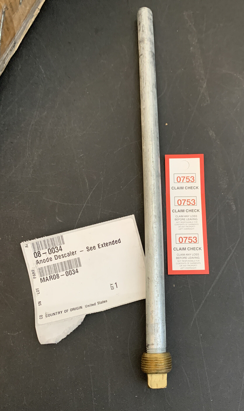 Market Forge – 08-0034 – 3/4″ Zinc Anode Descaler 15” Zink Pencil New
