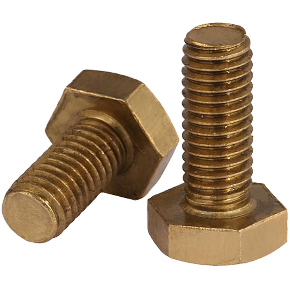 M10 – 1.5 Metric Solid Brass Full Thread Hex Head Bolts External Hexagon Screws