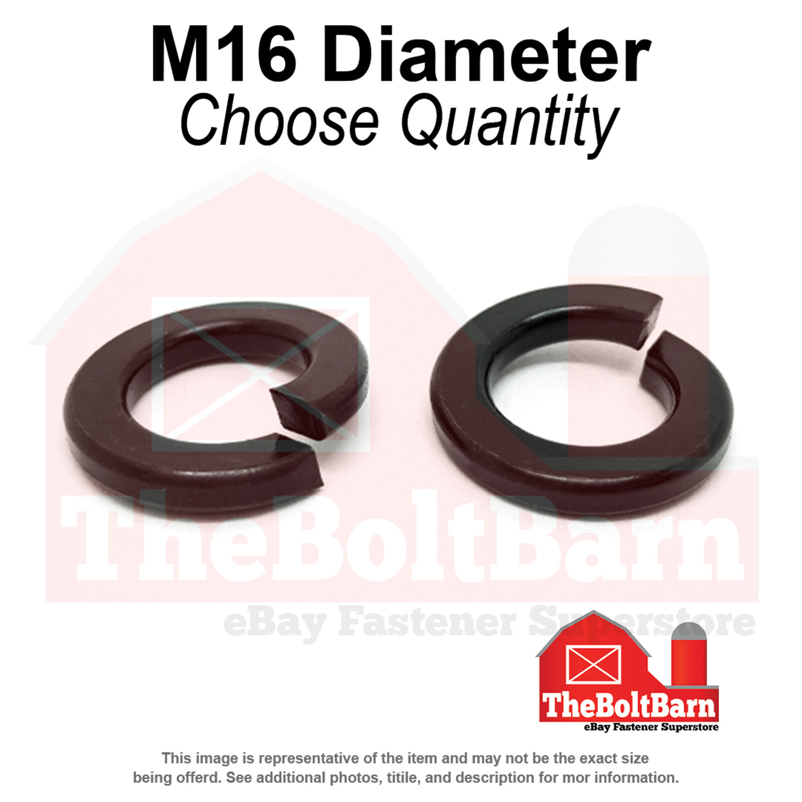 M16 Class 10 Split Lock Washers Plain (Pick Quantity)