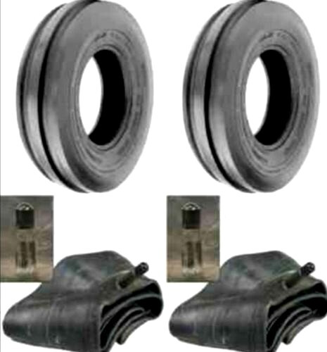 TWO 400-8 DEESTONE TRI RIB 4PLY 400×8 4.00-8 3 RIB Tractor Tires with tubes