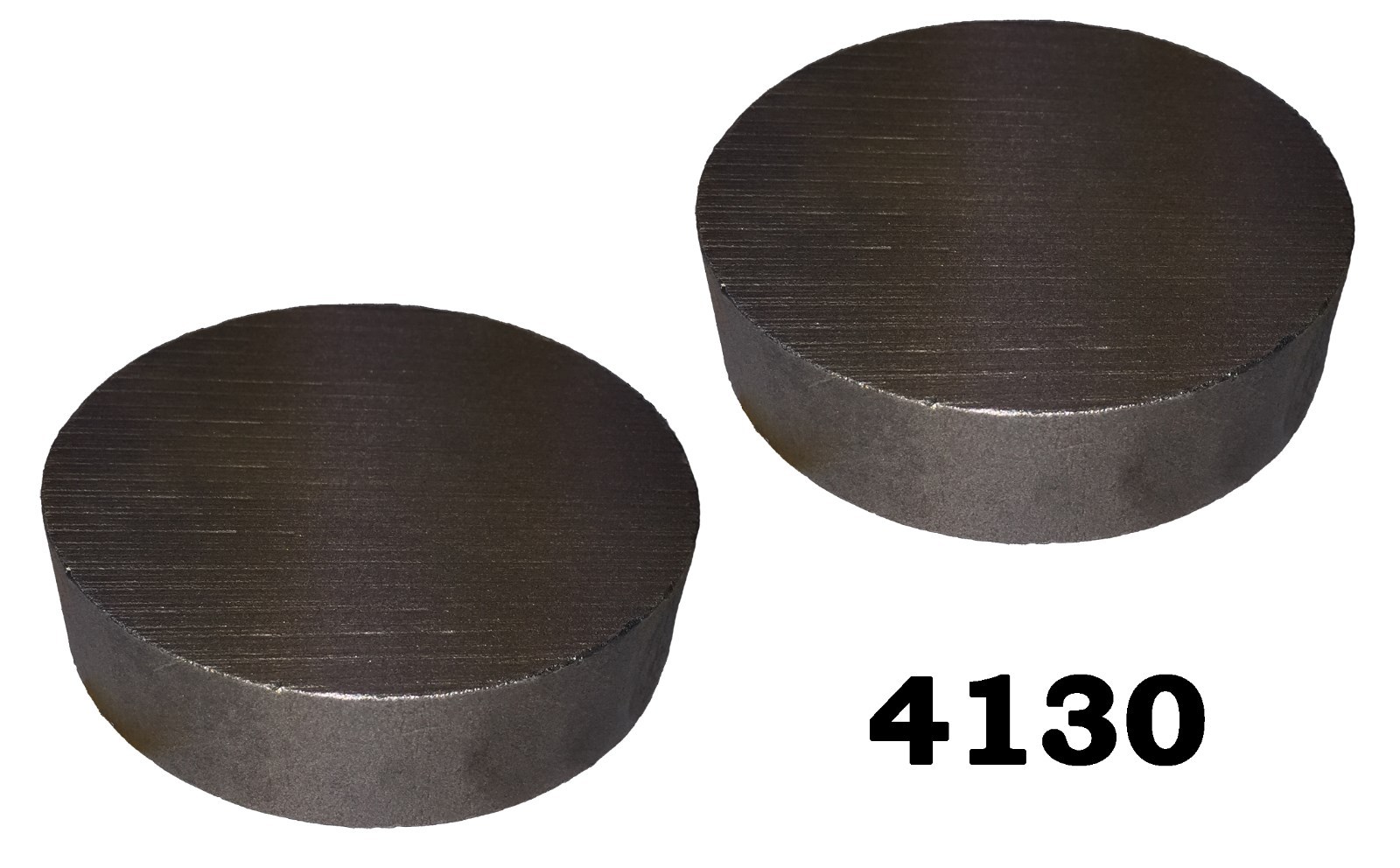 4″ Round 4130 Steel Alloy +Boron, Rolled Bars Billets (2) 1″-1.5″ Long 41B30 H&L
