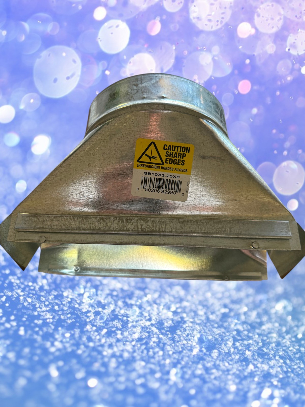 10 in. x 3-1/4 in. to 6 in. Stack Boot Galvanized Steel Duct HVAC Transition