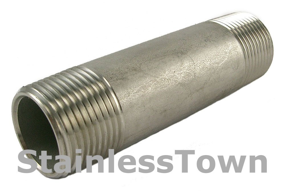 Stainless Steel Pipe Nipple 3/8″ x 3″ Type 304 18-8 StainlessTown