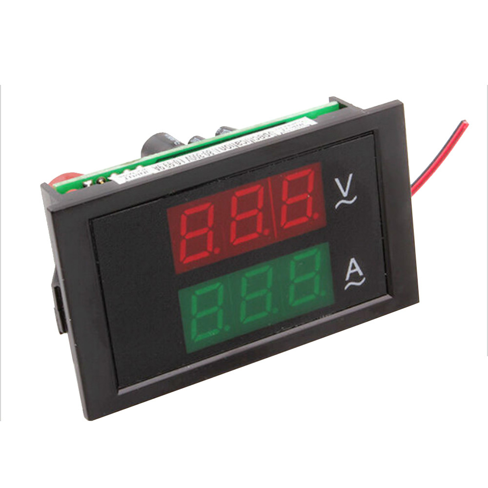 AC 80-450V LCD Dual Display Digital AC Voltmeter Ammeter Voltage Amp Gauge Panel