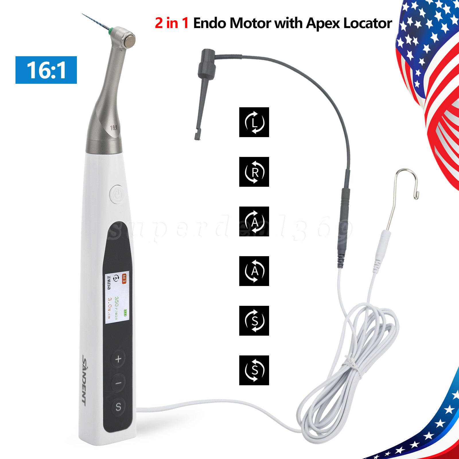 sale Style dental Cordless Endo Motor with Built-in Apex Locator 360°