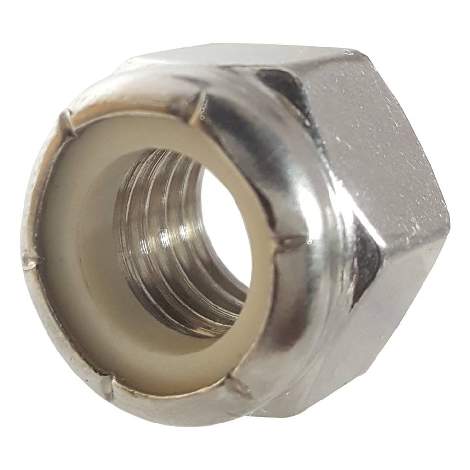 1/4 – 20 Stainless Steel Nylon Insert Hex Lock Nuts Nyloc 250 Pcs