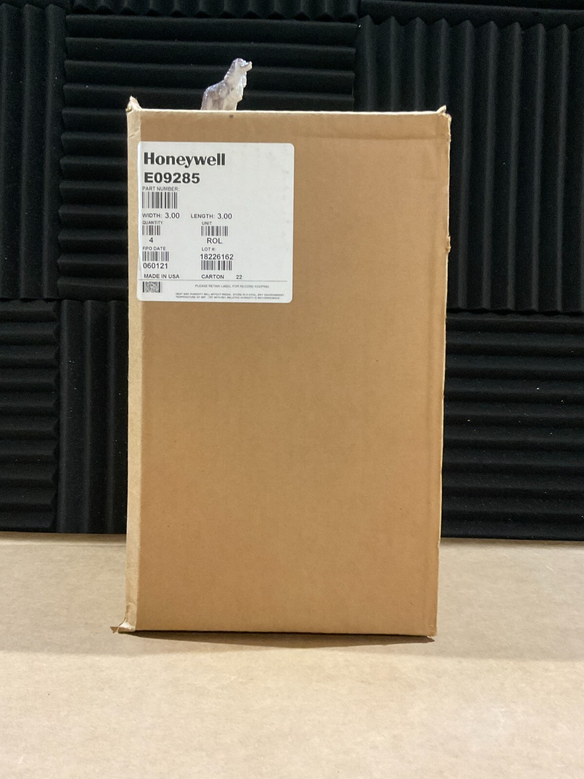 Honeywell Thermal Transfer Paper Labels 3″x3″ 2000 Per Roll 4 Rolls E09285 ✅❤️️