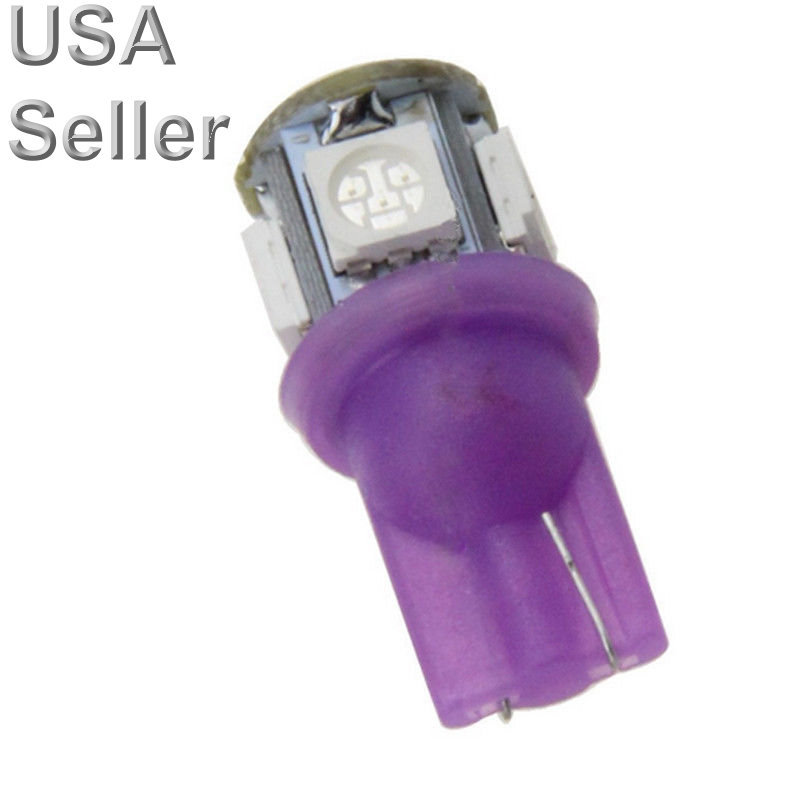 T10 192 194 168 UV Ultra Violet Purple Black Light LED speedometer dome license