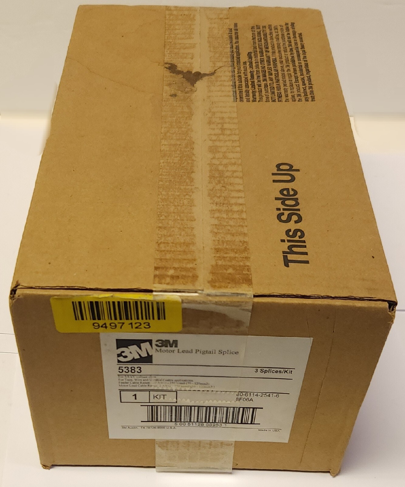 SEALED 3M 5383 Motor Lead Pigtail Splice Kit 3 Splices For 5/8 KV Voltage 80 611
