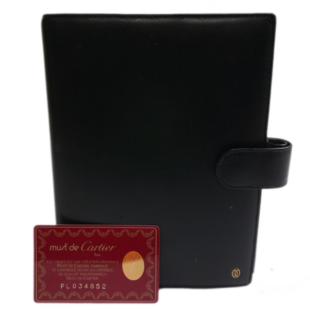 Authentic Cartier Pasha notebook cover Leather #8965