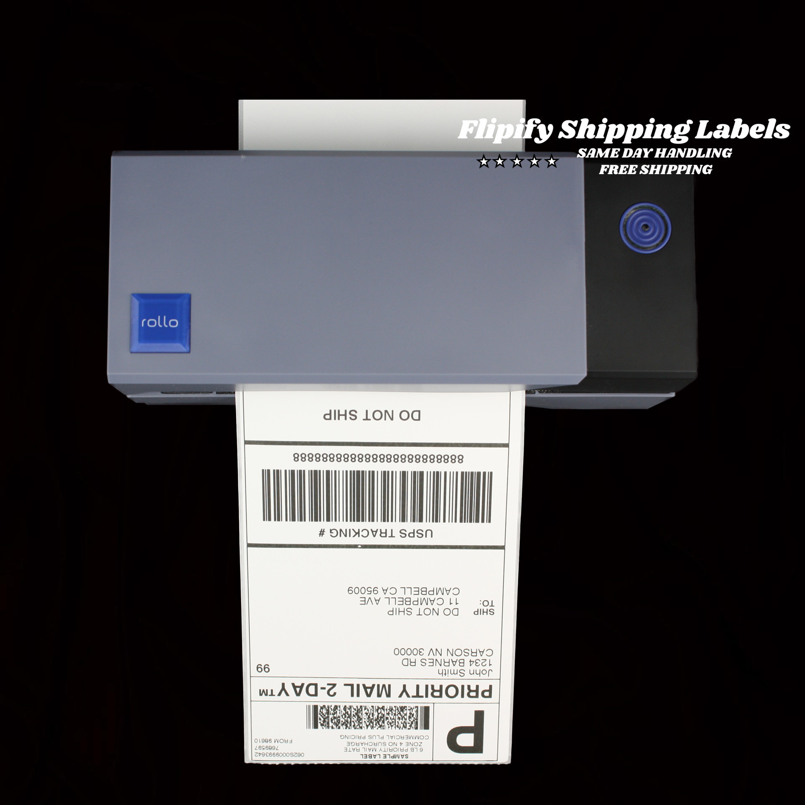 4000 4×6 Fanfold Direct Thermal Shipping Labels for Zebra & Rollo Printers
