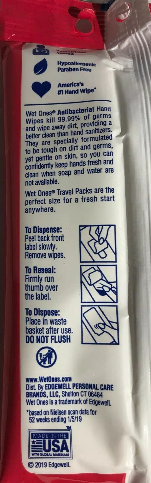 Wet Ones Hand Wipes 20 pcs pk New Ship24HRS