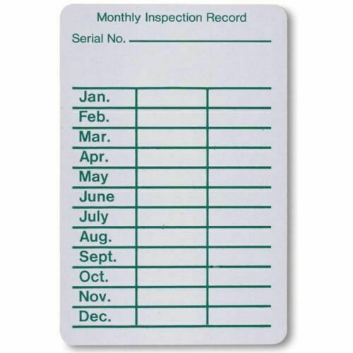 ✅🔥🧯25-ADHESIVE PEEL & STICK MONTHLY INSPECTION/SIGN & DATE LABELS…2″ X 3″🚒