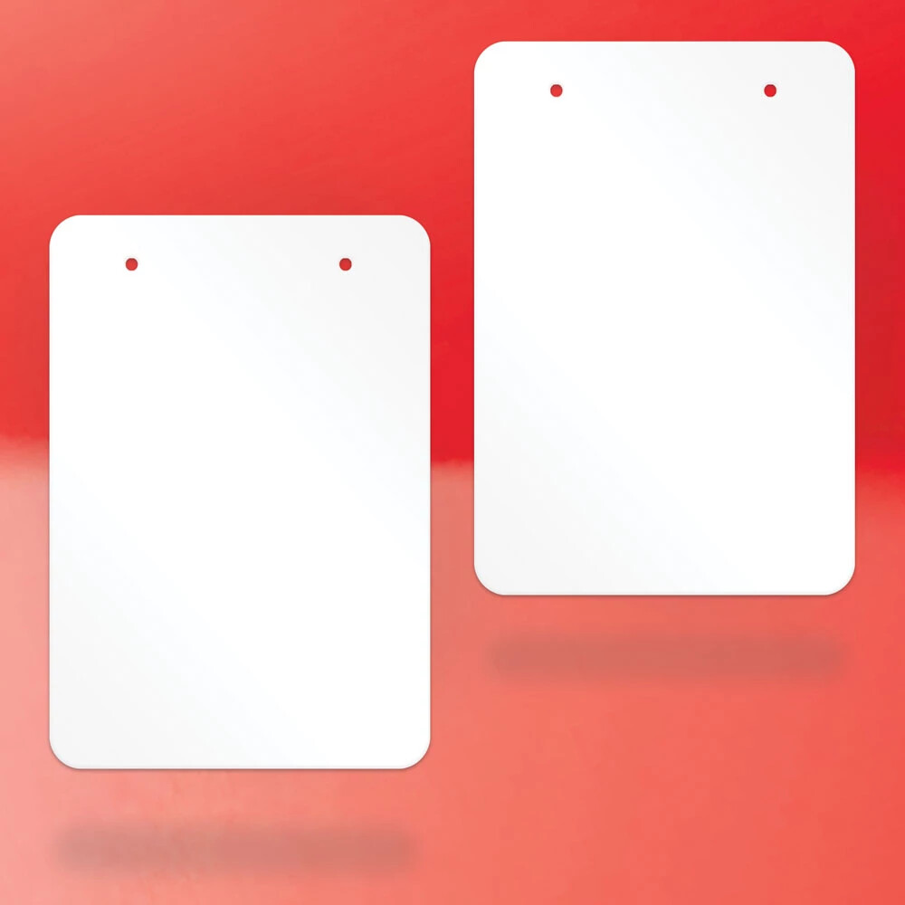 100 pcs Matte White 2-3/4″ x 4″ Custom Printed Jewelry Earring Display Cards
