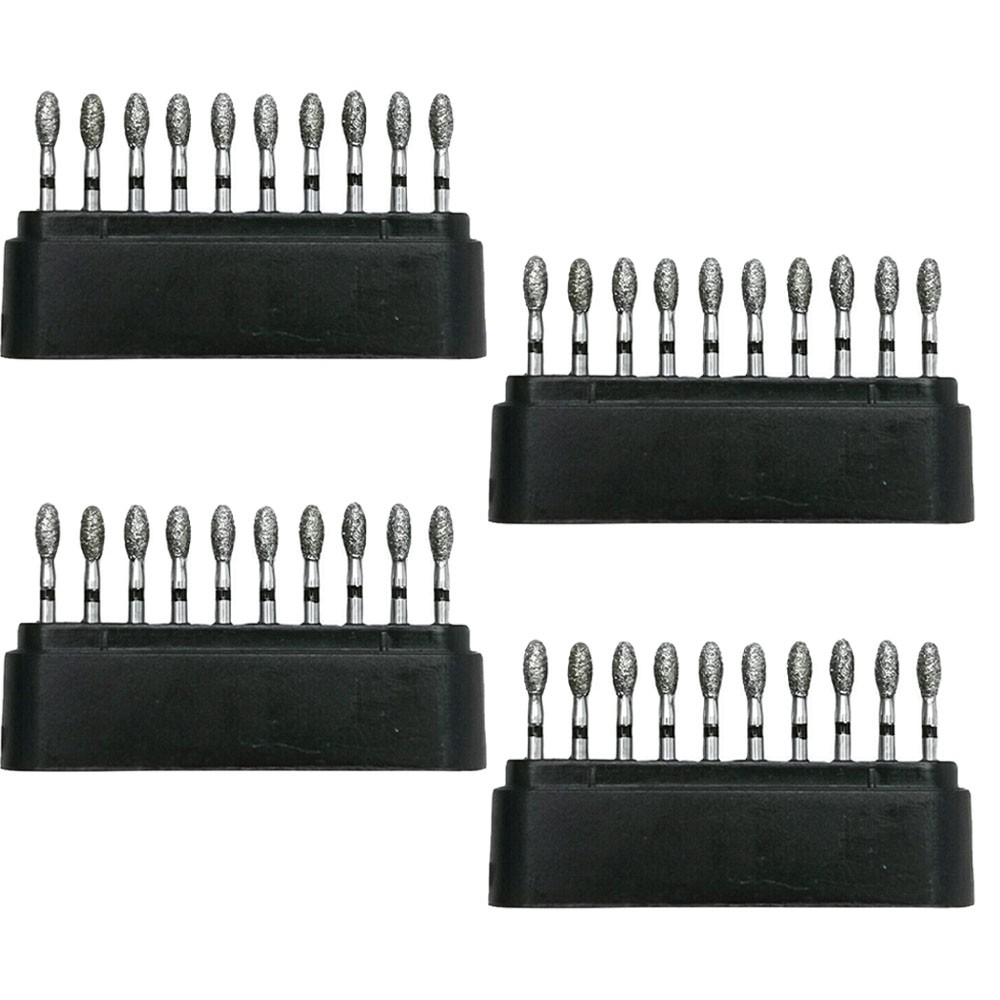 10/20/40x Dental Diamond Bur FG Egg Football 379/023SC Super Coarse High Speed
