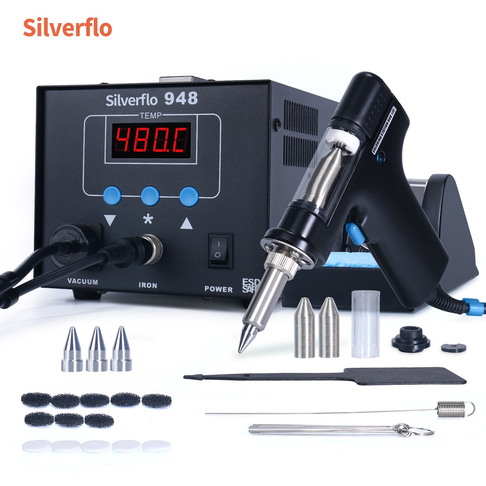 948 90W Suction Tin Gun Desoldering Station Vacuum Soldering Iron Station kit